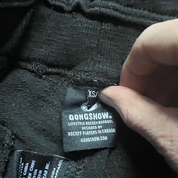🌸 GONGSHOW HOCKEY BLACK JOGGERS WITH POCKETS SIZE XS - Picture 8 of 8